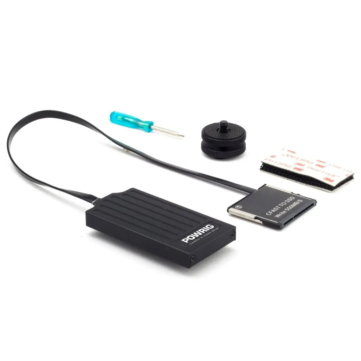 Full Kit CFast to mSATA SSD Adapter with Mount Screws Hot Shoe and Installation Tools
