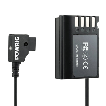 D-Tap Male to DMW-BLK22 Dummy Battery Power Cable with Power Indicator for Panasonic Lumix Series Cameras