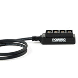 POWRIG power cable & cords Male D-Tap to 4-Port Female D-Tap Splitter Hub (23")