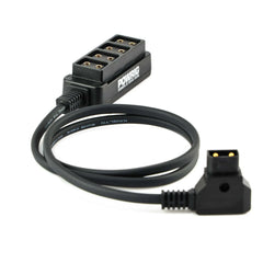 POWRIG power cable & cords Male D-Tap to 4-Port Female D-Tap Splitter Hub (23")