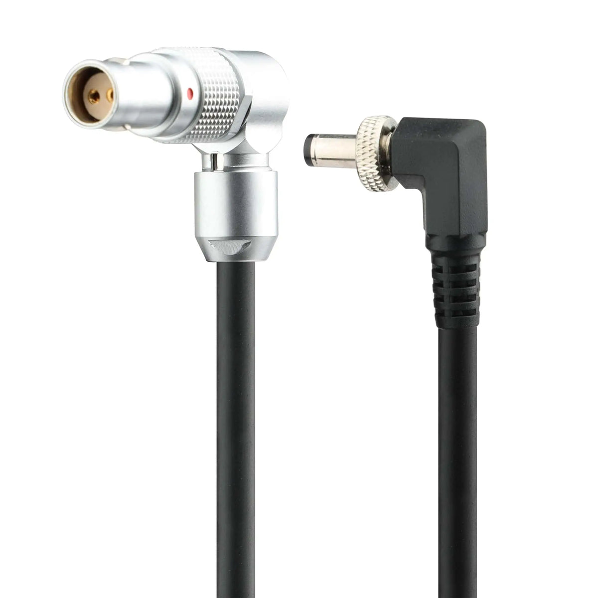 90 Degree Locking DC 5525 to 2Pin Lemo Male Power Cable for RED Komodo Cinema Camera Power Supply