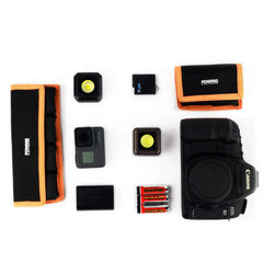 POWRIG power cable & cords POWRIG DSLR Camera Battery Pack/Case/Bag/Holder with 2 Pouches