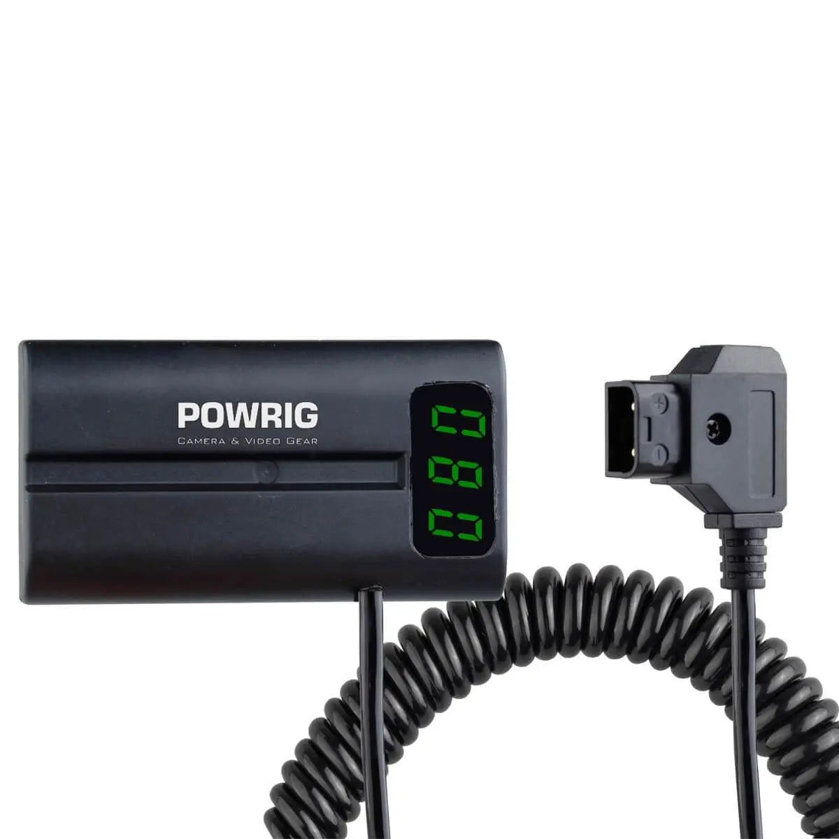 POWRIG D-Tap to NP-F Dummy Battery Cable with LED Digital Voltage Display
